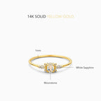 Moonstone Muse Ring | Goud