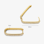 Grote Icon Pavé Hoops | Goud