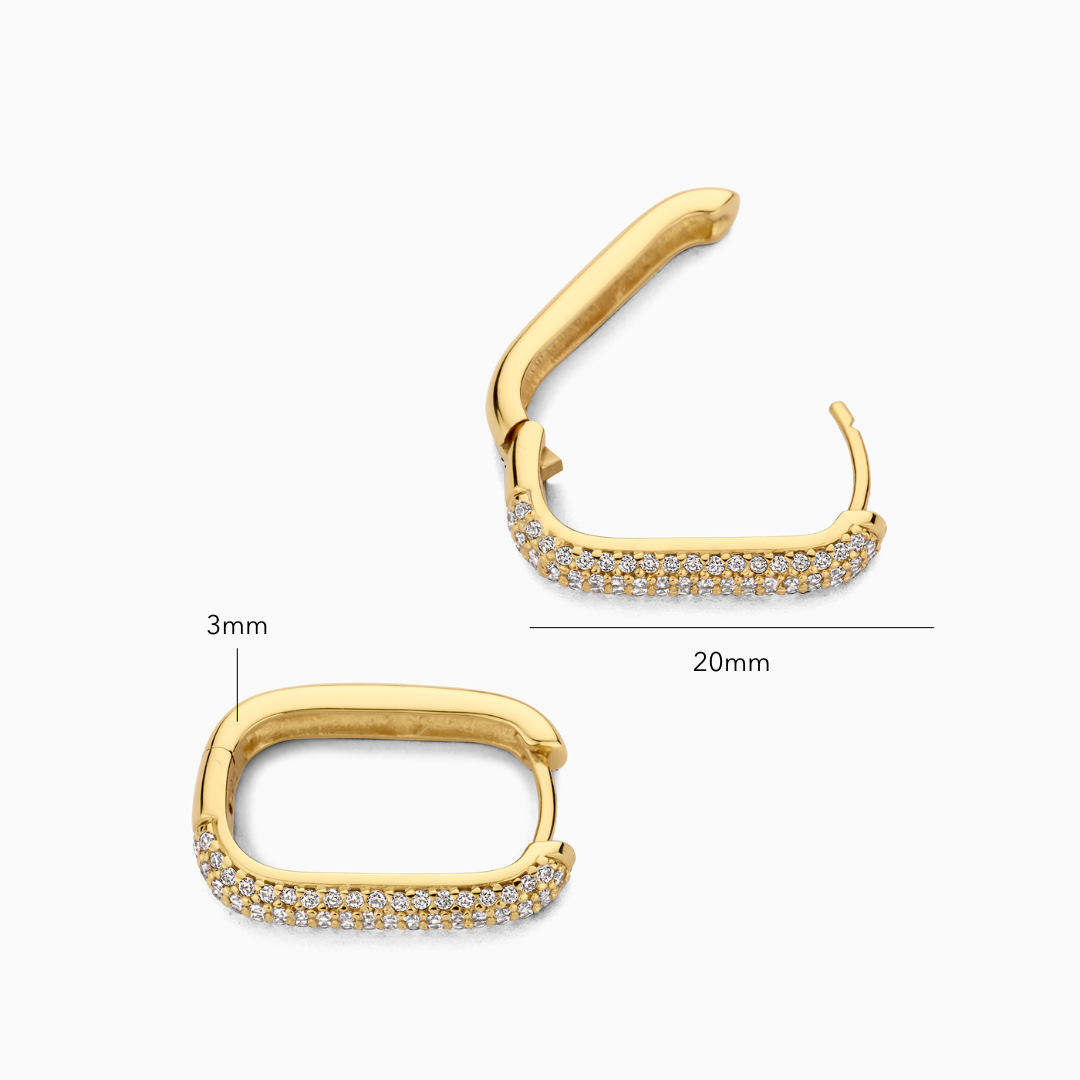 Icon Pavé Hoops | Goud